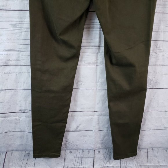 Zara Womens Skinny Jeans Sz 6 Green‎ High Rise - Picture 5 of 6
